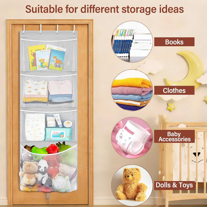 Over Door Stuffed Animal Storage, Hanging Plush Toy Organizer Holder