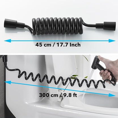 Sink Handheld Shower Kit with 9.8ft Telescopic Hose, Kitchen Bathroom Faucet Sprayer Attachment with 3 Adapters M22 M24 G1/2, for Hair Washing, Baby Shower, Pet Shower (Faucet Not Included)
