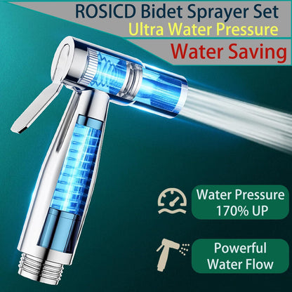 Sink Handheld Shower Kit with 9.8ft Telescopic Hose, Kitchen Bathroom Faucet Sprayer Attachment with 3 Adapters M22 M24 G1/2, for Hair Washing, Baby Shower, Pet Shower (Faucet Not Included)