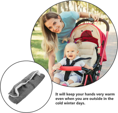 Stroller Insulated Gloves Oxford Fabric Plush Hand Muff