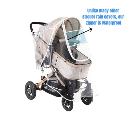 Universal Stroller Rain Cover, Clear EVA Baby Travel Weather Shield