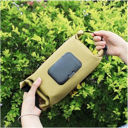 Waterproof Travel Camping Wipes Dispenser Case, Baby Wipe Dispenser, Reusable Outdoor Hanging Wet Wipe Storage Box, Portable Canvas Wipe Bag (Camouflage)