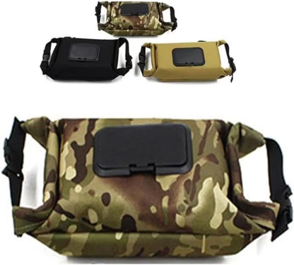 Waterproof Travel Camping Wipes Dispenser Case, Baby Wipe Dispenser, Reusable Outdoor Hanging Wet Wipe Storage Box, Portable Canvas Wipe Bag (Camouflage)