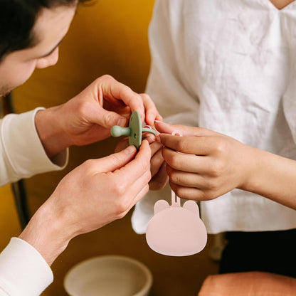 Portable Silicone Pacifier Storage Container Case for Newborns, 3pcs Soft Pacifier Holder Boxes Lid in Light Pink, Peach, and Purple, Travel-Friendly Soother Organizer for Care