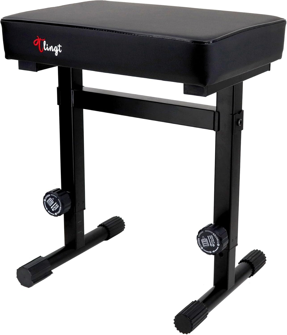 Tlingt Keyboard/Piano Bench, High-Density Padded Seat, 7-Level Heights