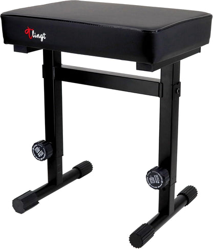 Tlingt Keyboard/Piano Bench, High-Density Padded Seat, 7-Level Heights