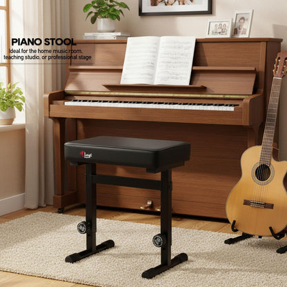 Tlingt Keyboard/Piano Bench, High-Density Padded Seat, 7-Level Heights
