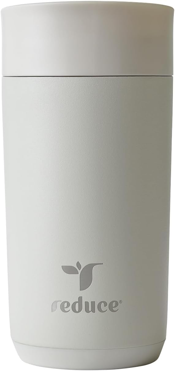 Perk 10oz Insulated Coffee Tumbler – Leak-Proof with Lockable Lid and Vacuum Insulation–Durable Stainless Steel–Fits Car Cup Holders–One-Handed Travel Mug in Sand Leopard Print - Midnight Plum