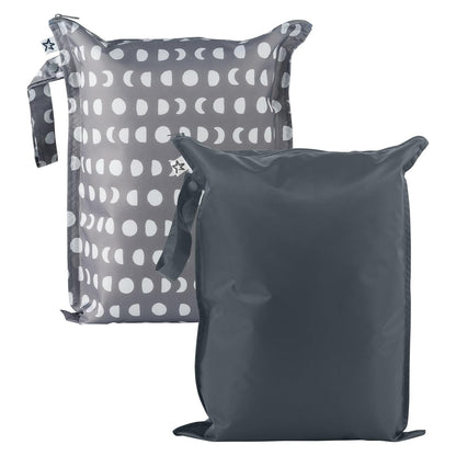 Mess Proof Wet Bags | Reusable Waterproof Wet Bags for Swimsuits | Baby Clothes | Travel & Diaper Bag (Pink, Brown Checkers) - Colors B