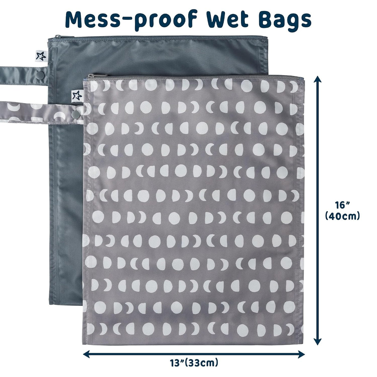Mess Proof Wet Bags | Reusable Waterproof Wet Bags for Swimsuits | Baby Clothes | Travel & Diaper Bag (Pink, Brown Checkers) - Colors B