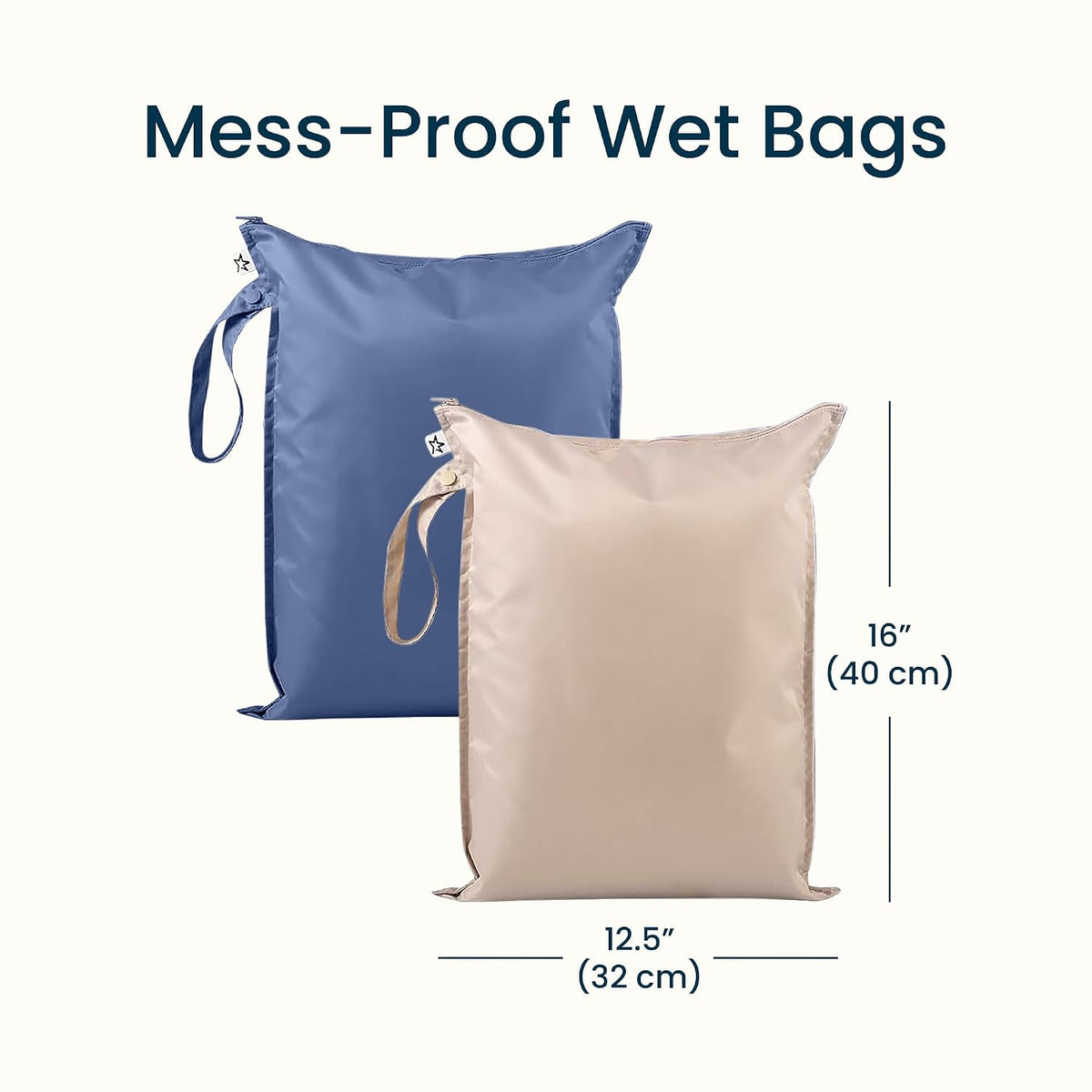 Mess Proof Wet Bags | Reusable Waterproof Wet Bags for Swimsuits | Baby Clothes | Travel & Diaper Bag (Pink, Brown Checkers) - Colors B