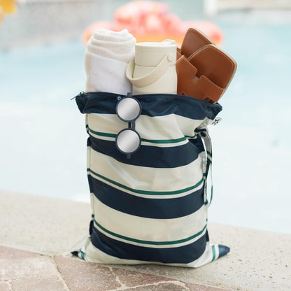 Mess Proof Wet Bags | Reusable Waterproof Wet Bags for Swimsuits | Baby Clothes | Travel & Diaper Bag (Pink, Brown Checkers) - Colors B