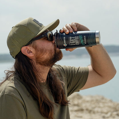 20 fl oz Stainless Steel Double Wall Vacuum Insulated Tumbler | Leakproof Reusable Thermos w/ Flip-Lock Cap, Sweat-Free Coating, BPA Free - for Traveling, Hiking, Camping, Gym