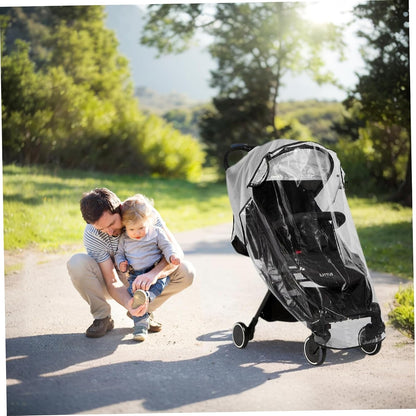 Stroller Rain Cover Windproof & Rainproof Stroller Rain Cover Foldable for Protect from Dust Snow, Baby Travel Weather Shield.