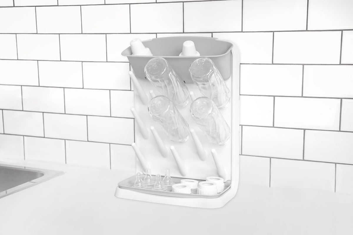 Vertical Baby Bottle Drying Rack, Space Saving Countertop Bottle Dryer