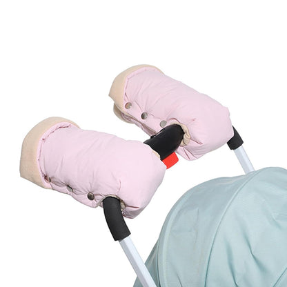 Baby Strollers Gloves Proetctive Plush Lined Hand Protections Mittens for Parents Winter Essential Strollers Accessories