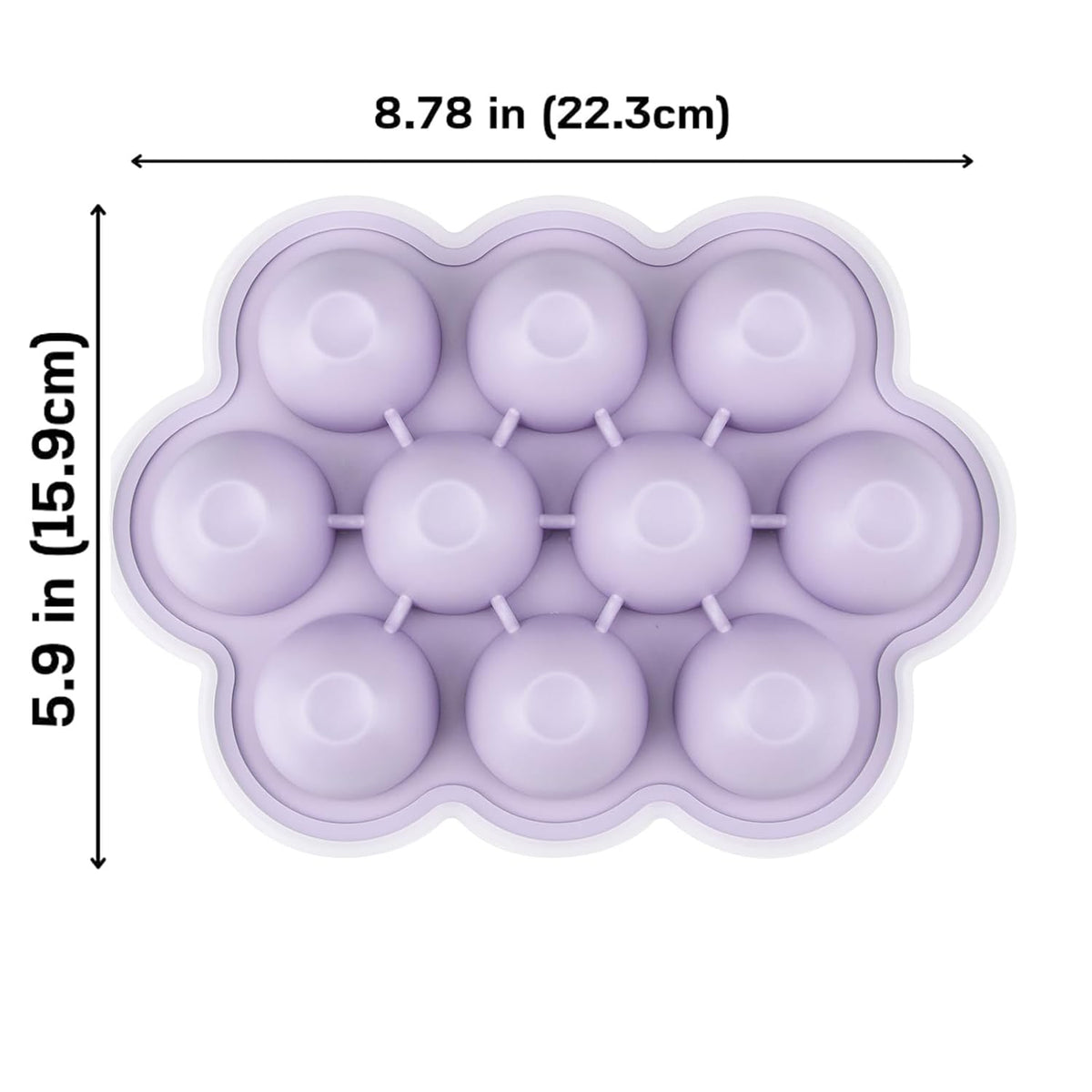 2 Pack Cloud Silicone Baby Food Freezer Tray with Lids, 1oz Measurement Markings for Precise Portioning, BPA Free Storage Containers for Homemade Purees, Breast Milk & Snacks (Pink/Purple)