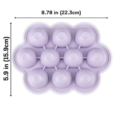 2 Pack Cloud Silicone Baby Food Freezer Tray with Lids, 1oz Measurement Markings for Precise Portioning, BPA Free Storage Containers for Homemade Purees, Breast Milk & Snacks (Pink/Purple)