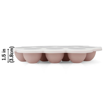 2 Pack Cloud Silicone Baby Food Freezer Tray with Lids, 1oz Measurement Markings for Precise Portioning, BPA Free Storage Containers for Homemade Purees, Breast Milk & Snacks (Pink/Purple)