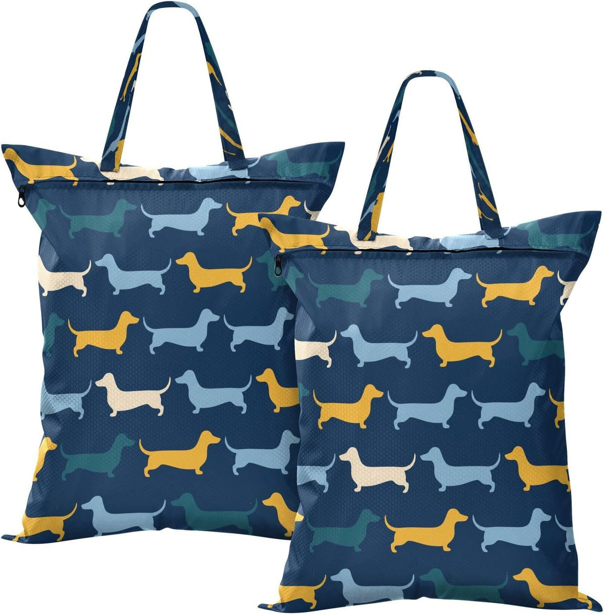 Dachshund Dogs Waterproof Travel Laundry Bag Easy Care Pack of 2
