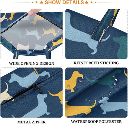 Dachshund Dogs Waterproof Travel Laundry Bag Easy Care Pack of 2