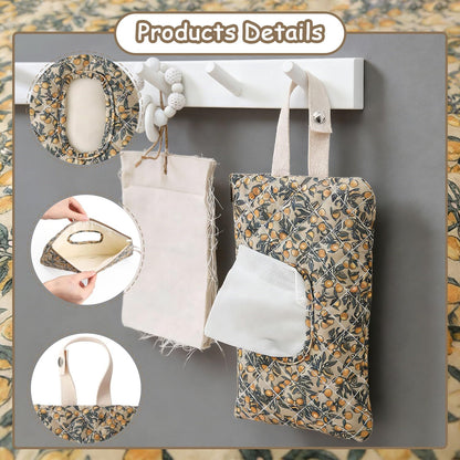 Baby Wipe Holder, Floral Quilted Dispenser Pouch Portable Mommy Bag for Travel Stroller Daily Casual (Beige)