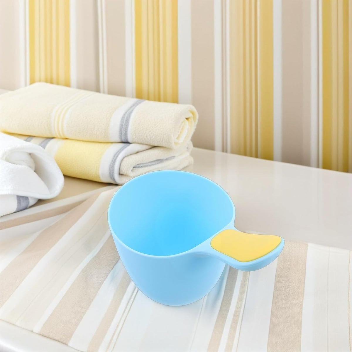 3pcs Mug with Ergonomic Nonslip Handle for Comfortable Shampooing and Hair Washing, Pp Material Rinse Cup Designed for Newborns, Bathing Accessory for Skin