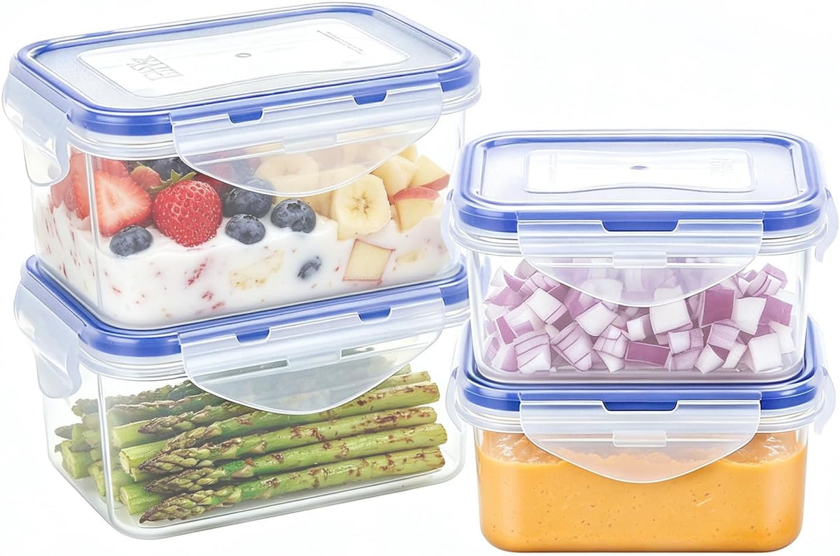 Round Food Storage Containers, 1.25 cup 10 oz, 12-Piece