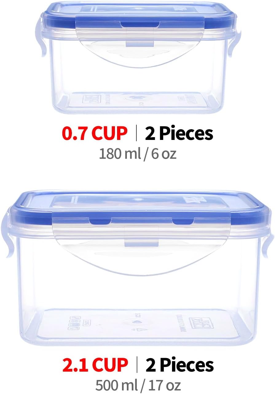 Round Food Storage Containers, 1.25 cup 10 oz, 12-Piece