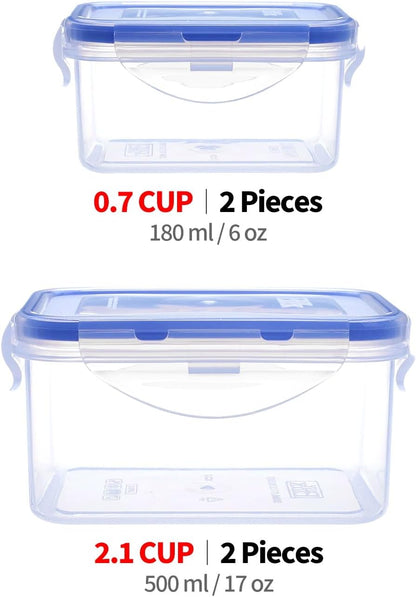 Round Food Storage Containers, 1.25 cup 10 oz, 12-Piece