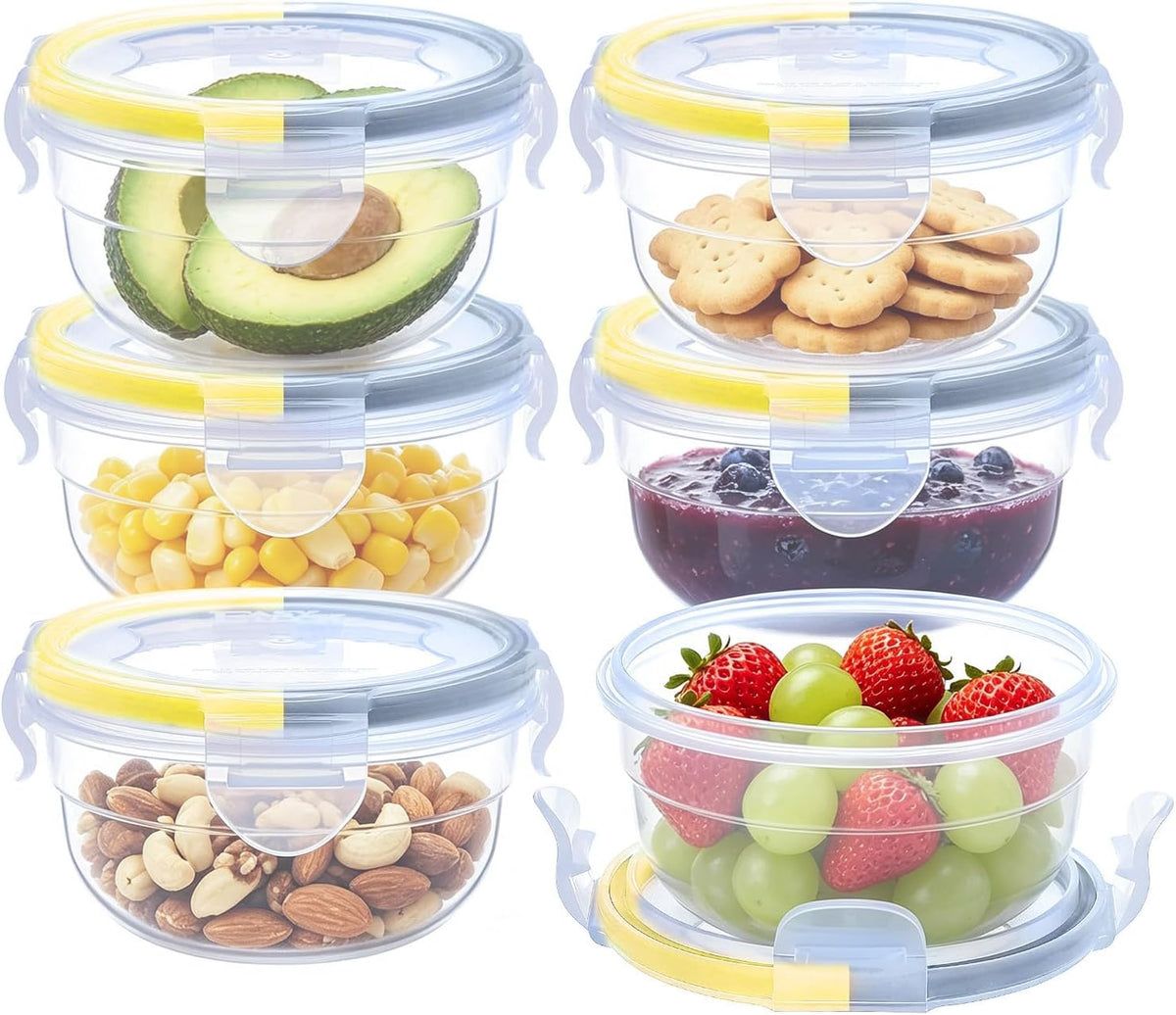 Round Food Storage Containers, 1.25 cup 10 oz, 12-Piece
