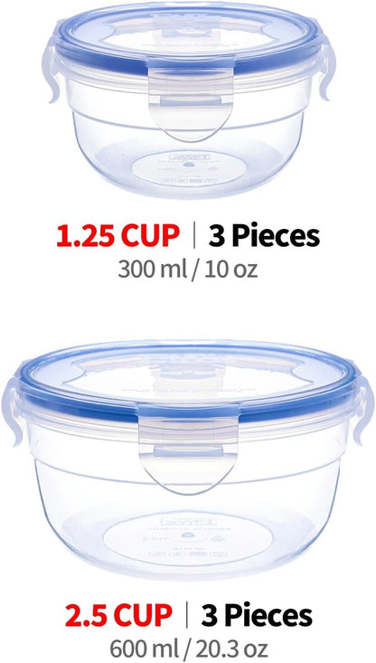 Round Food Storage Containers, 1.25 cup 10 oz, 12-Piece
