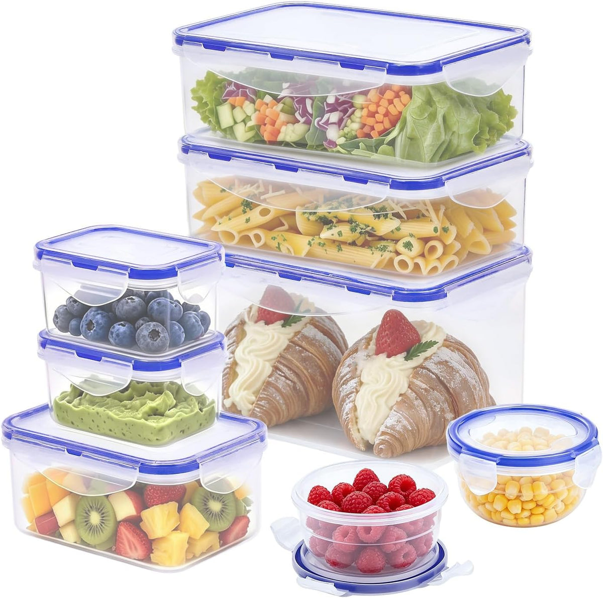 Round Food Storage Containers, 1.25 cup 10 oz, 12-Piece