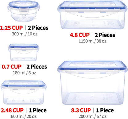 Round Food Storage Containers, 1.25 cup 10 oz, 12-Piece