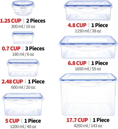 Round Food Storage Containers, 1.25 cup 10 oz, 12-Piece