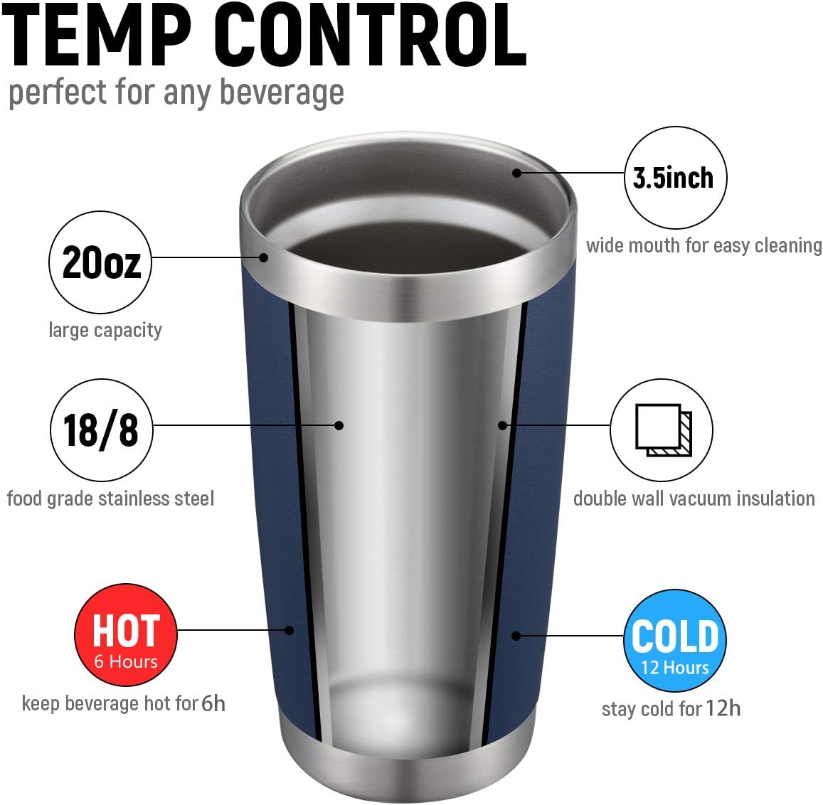 20oz Stainless Steel Tumbler Bulk Double Wall Vacuum Coffee Cup Insulated Travel Mug with Lid and Straw Durable Powder Coated Insulated Coffee Cup for Cold & Hot Drinks (silver, 4 pack