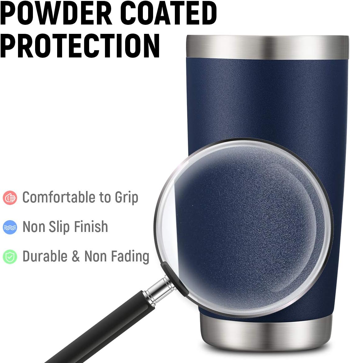 20oz Stainless Steel Tumbler Bulk Double Wall Vacuum Coffee Cup Insulated Travel Mug with Lid and Straw Durable Powder Coated Insulated Coffee Cup for Cold & Hot Drinks (silver, 4 pack