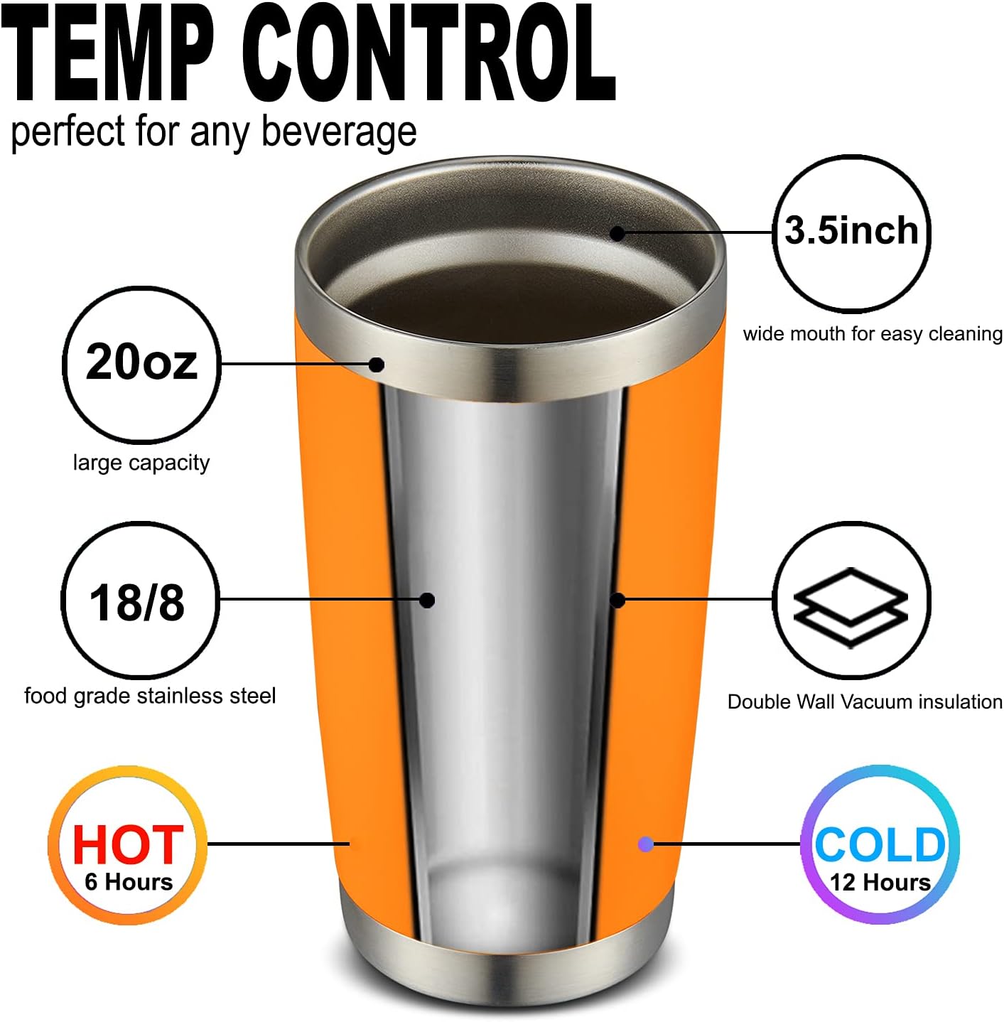 20oz Stainless Steel Tumbler Bulk Double Wall Vacuum Coffee Cup Insulated Travel Mug with Lid and Straw Durable Powder Coated Insulated Coffee Cup for Cold & Hot Drinks (silver, 4 pack