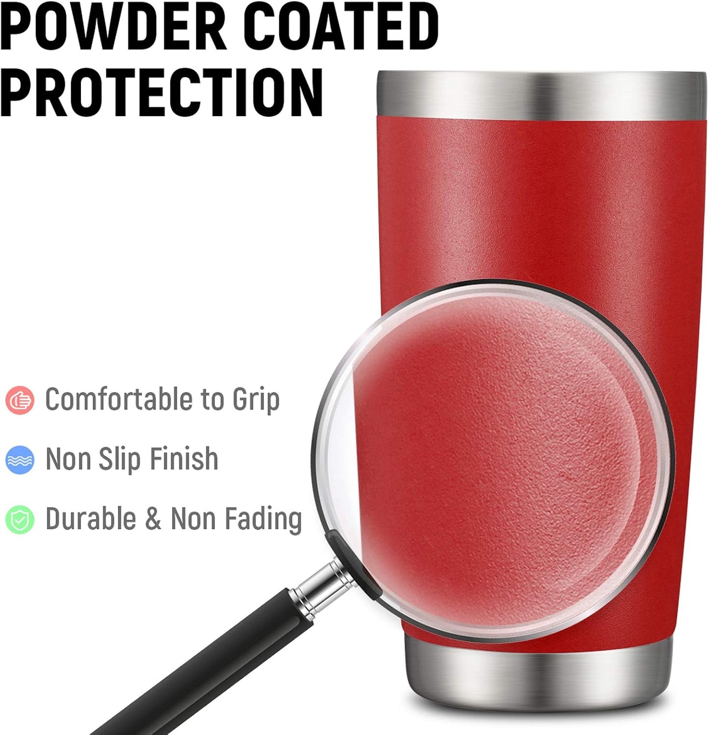 20oz Stainless Steel Tumbler Bulk Double Wall Vacuum Coffee Cup Insulated Travel Mug with Lid and Straw Durable Powder Coated Insulated Coffee Cup for Cold & Hot Drinks (silver, 4 pack