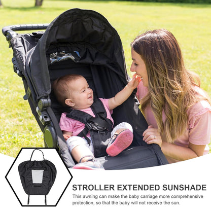 Stroller Sun Shade Cover with Breathable Elastic Straps for Lightweight Rain Protection for Outdoor Use Fit Pram Accessory