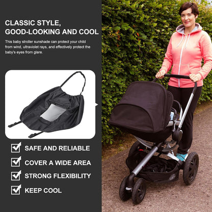 Stroller Sun Shade Cover with Breathable Elastic Straps for Lightweight Rain Protection for Outdoor Use Fit Pram Accessory