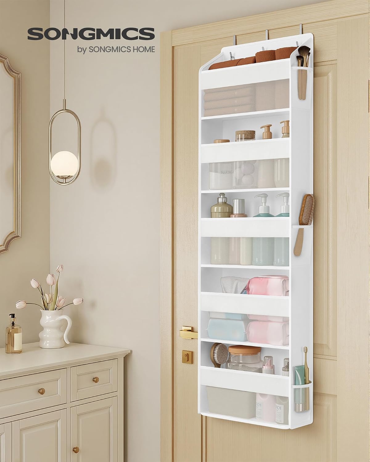 SONGMICS 5-Tier Over-the-Door Organizer, Extra Large Hanging Storage Shelf