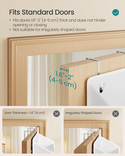 SONGMICS 5-Tier Over-the-Door Organizer, Extra Large Hanging Storage Shelf