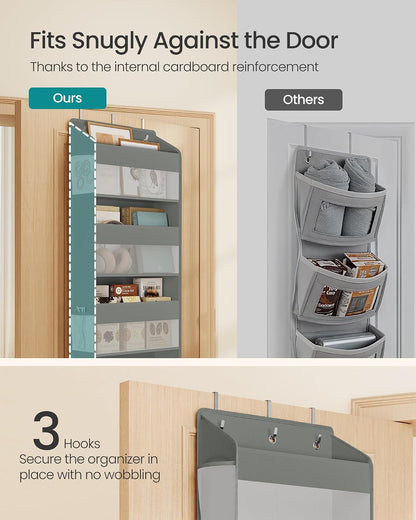 SONGMICS 5-Tier Over-the-Door Organizer, Extra Large Hanging Storage Shelf