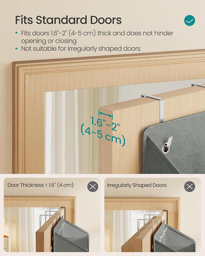 SONGMICS 5-Tier Over-the-Door Organizer, Extra Large Hanging Storage Shelf
