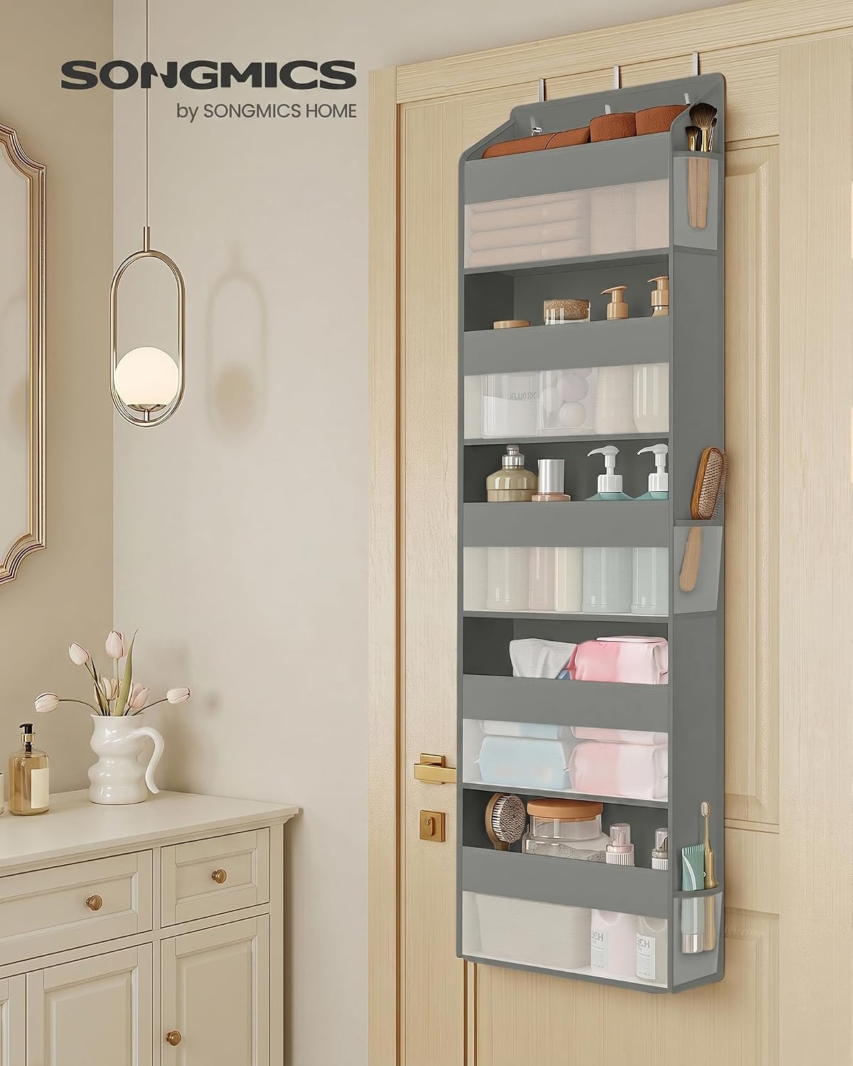 SONGMICS 5-Tier Over-the-Door Organizer, Extra Large Hanging Storage Shelf