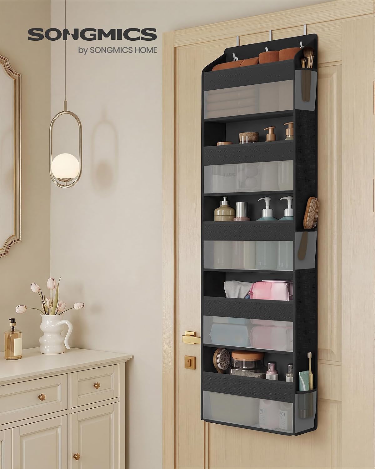 SONGMICS 5-Tier Over-the-Door Organizer, Extra Large Hanging Storage Shelf