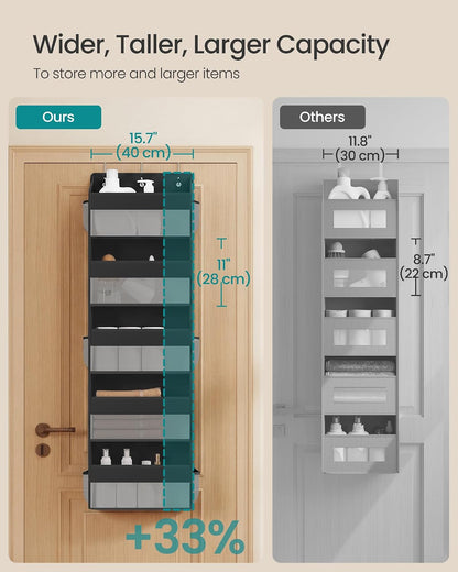 SONGMICS 5-Tier Over-the-Door Organizer, Extra Large Hanging Storage Shelf