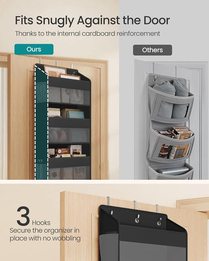 SONGMICS 5-Tier Over-the-Door Organizer, Extra Large Hanging Storage Shelf