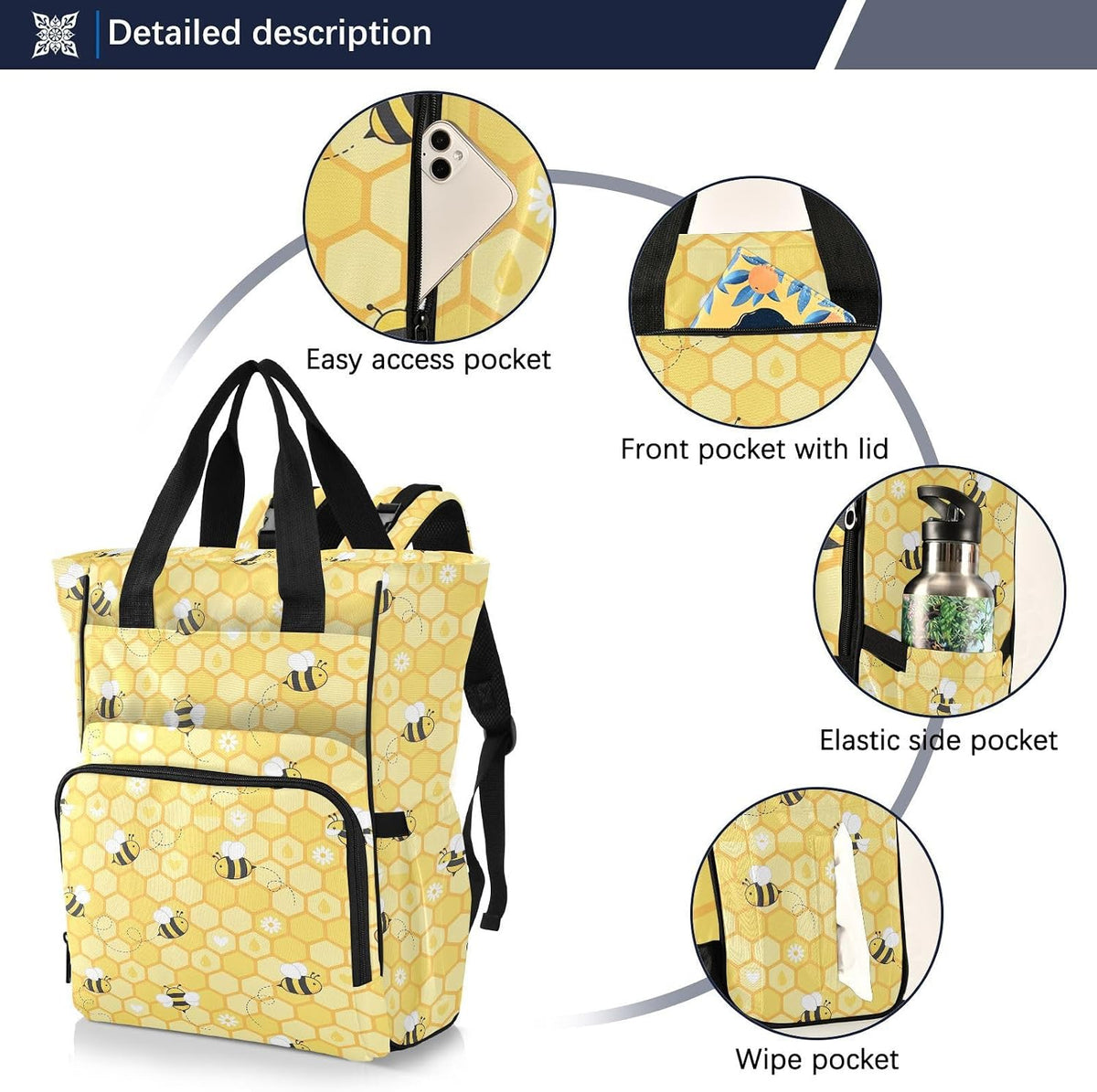Leopard Light Gray Diaper Bag Backpack Insulated Pockets Organizer Bag Diaper Backpack for Boy Girl Unisex Baby Women Travel - Colors B